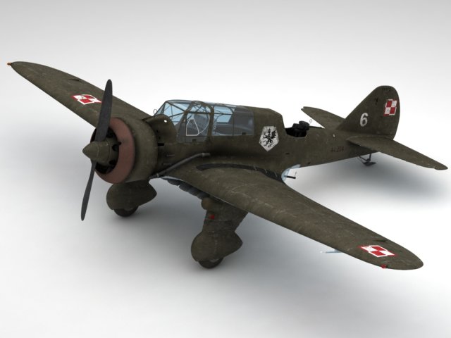 pzl 23 karas light bomber 3D 模型 .c4d .max .obj .3ds .fbx .stl .blend 