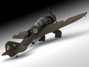 pzl 23 karas light bomber 3D 模型