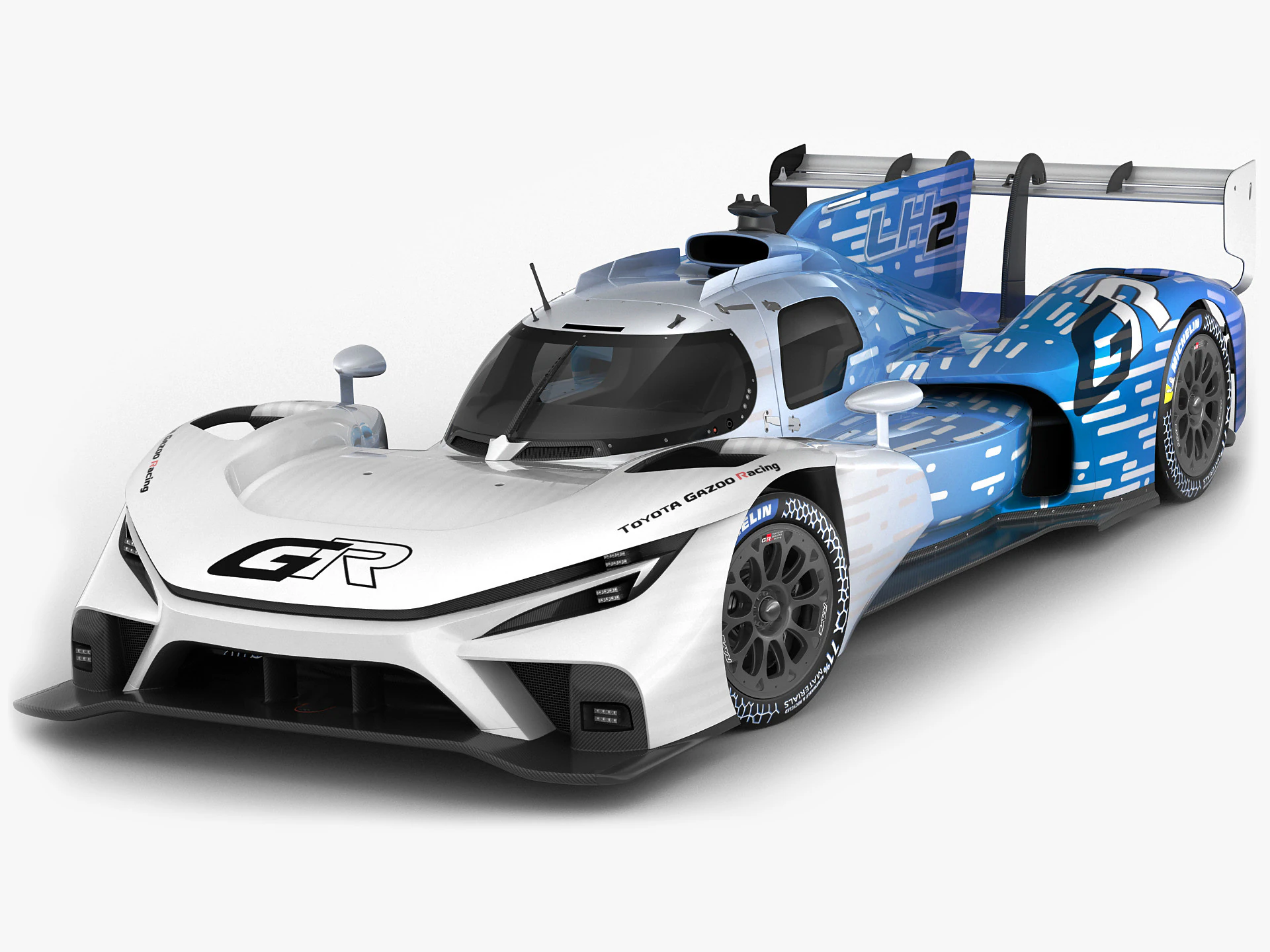 Toyota TR LH2 Racing Prototype WEC 3D Model .c4d .max .obj .3ds .fbx .stl .blend 