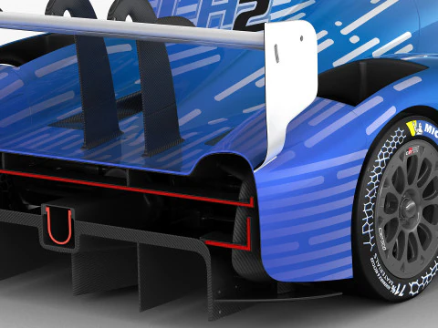 Toyota TR LH2 Racing Prototype WEC 3D Model