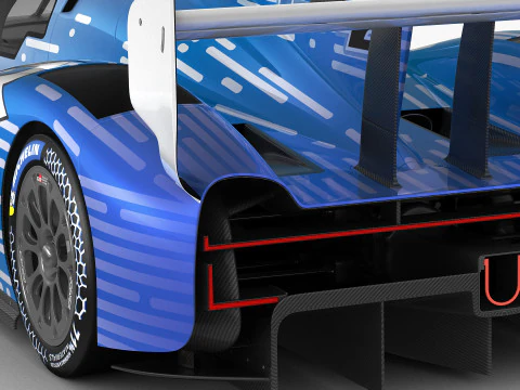 Toyota TR LH2 Racing Prototype WEC 3D Model