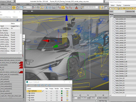 Toyota TR LH2 Racing Prototype WEC 3D Model