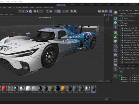 Toyota TR LH2 Racing Prototype WEC 3D Model