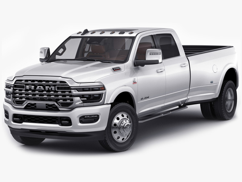Ram 3500 HD Limited Longhorn 2025 Dually Modelo 3D .c4d .max .obj .3ds .fbx .stl .blend