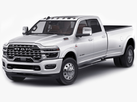 Ram 3500 HD Limited Longhorn 2025 Dually 3D Modell