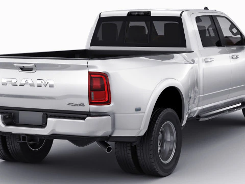 Ram 3500 HD Limited Longhorn 2025 Dually 3D Model
