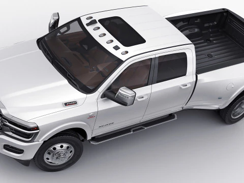 Ram 3500 HD Limited Longhorn 2025 Dually 3D Model