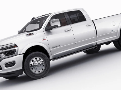 Ram 3500 HD Limited Longhorn 2025 Dually 3D Model