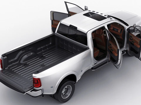 Ram 3500 HD Limited Longhorn 2025 Dually 3D Model