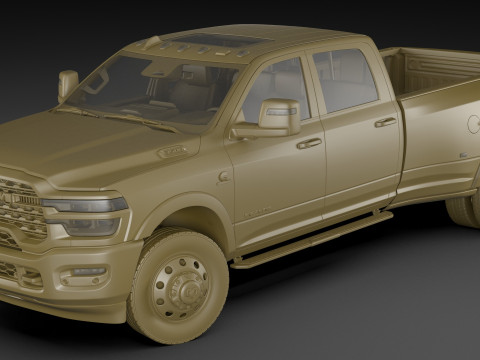 Ram 3500 HD Limited Longhorn 2025 Dually Modelo 3D