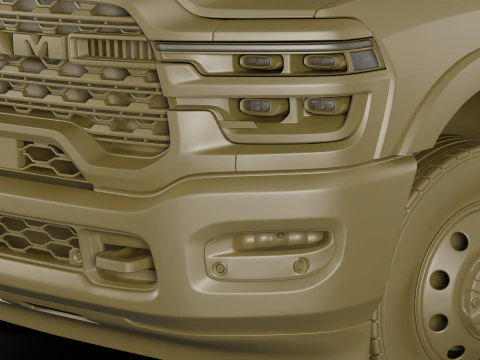Ram 3500 HD Limited Longhorn 2025 Dually 3D Model