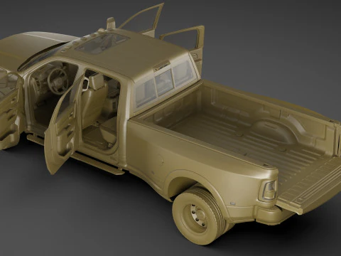 Ram 3500 HD Limited Longhorn 2025 Dually 3D Model