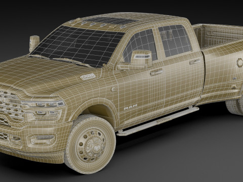 Ram 3500 HD Limited Longhorn 2025 Dually Modelo 3D
