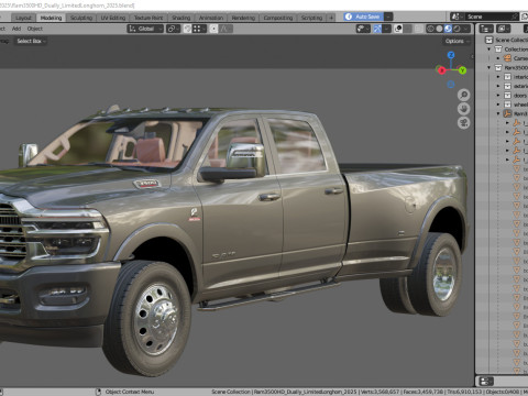 Ram 3500 HD Limited Longhorn 2025 Dually Modelo 3D