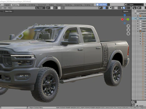 RAM Power Wagon 2025 3D Model