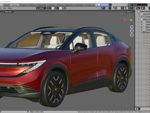 Nissan Leaf 2026 3D Model