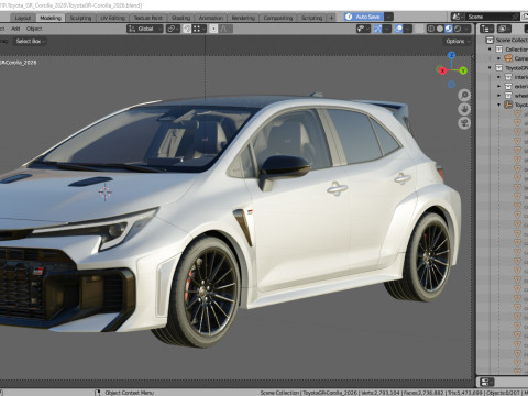 टोयोटा जीआर कोरोला 2026 3D मॉडल