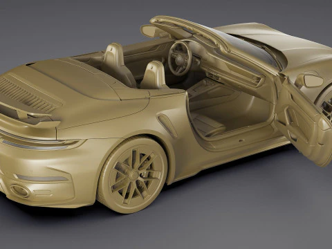 Porsche 911 Turbo S Cabriolet 2026 3D Model