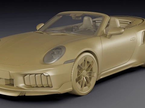 Porsche 911 Turbo S Cabriolet 2026 3D Model