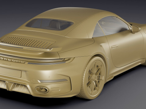 Porsche 911 Turbo S Cabriolet 2026 Modello 3D