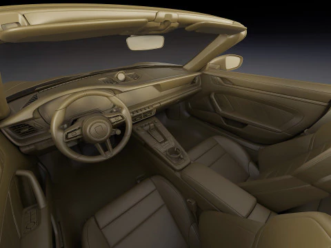 Porsche 911 Turbo S Cabriolet 2026 3D Model