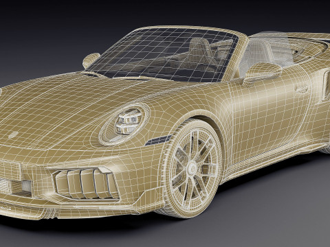 Porsche 911 Turbo S Cabriolet 2026 Modello 3D