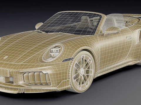 Porsche 911 Turbo S Cabriolet 2026 3D Model