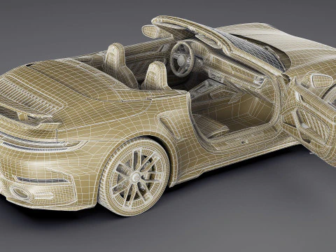 Porsche 911 Turbo S Cabriolet 2026 3D Model