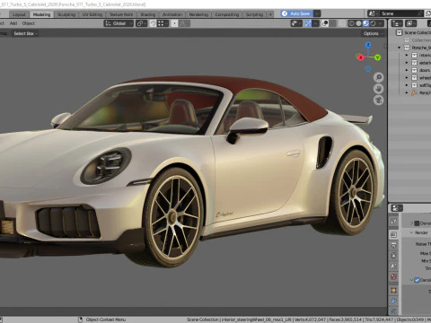 Porsche 911 Turbo S Cabriolet 2026 3D Model