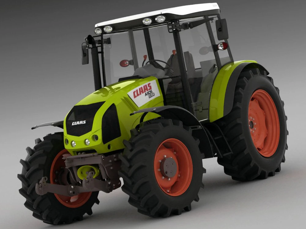 claas axos tractor 3D Model .c4d .max .obj .3ds .fbx .stl .blend