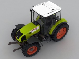 claas axos tractor 3D Model