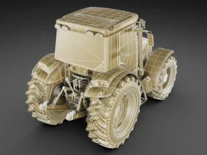 claas axos tractor 3D Model