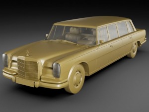 mercedes 600 w100 pullman 1964 1981 3D 모델