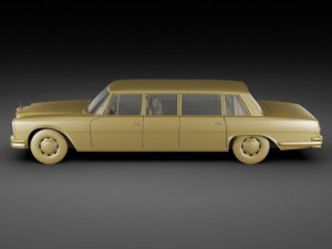 mercedes 600 w100 pullman 1964 1981 3D 모델