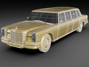 mercedes 600 w100 pullman 1964 1981 3D 모델