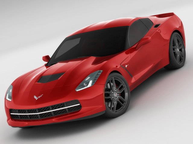 chevrolet corvette c7 stingray my2014 3D Model .c4d .max .obj .3ds .fbx .stl .blend 
