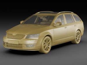 skoda octavia combi 2013 Modello 3D