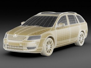 skoda octavia combi 2013 Modello 3D
