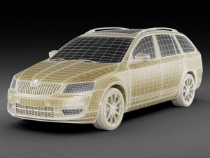 skoda octavia combi 2013 3D Model