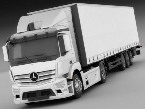 mercedes antos with trailer Modèle 3D