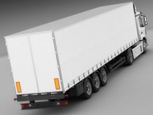 mercedes antos with trailer 3Dモデル