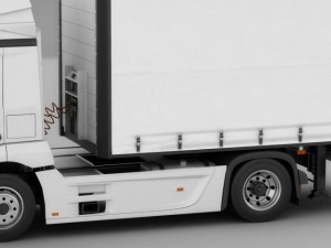 mercedes antos with trailer 3Dモデル