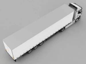 mercedes antos with trailer 3D Model