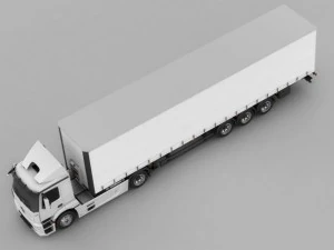 mercedes antos with trailer 3D Model