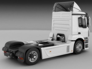 mercedes antos with trailer 3Dモデル