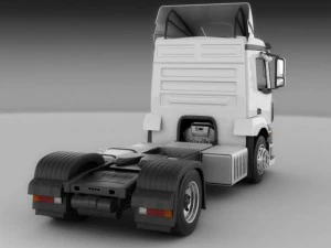 mercedes antos with trailer 3D Model