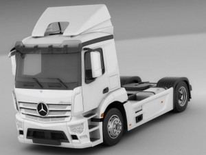 mercedes antos with trailer 3Dモデル