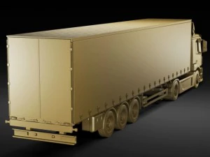 mercedes antos with trailer 3D Model