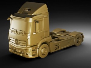 mercedes antos with trailer 3Dモデル