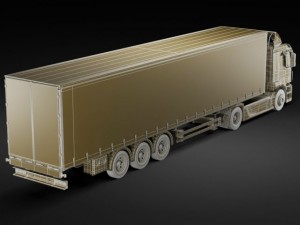 mercedes antos with trailer 3Dモデル